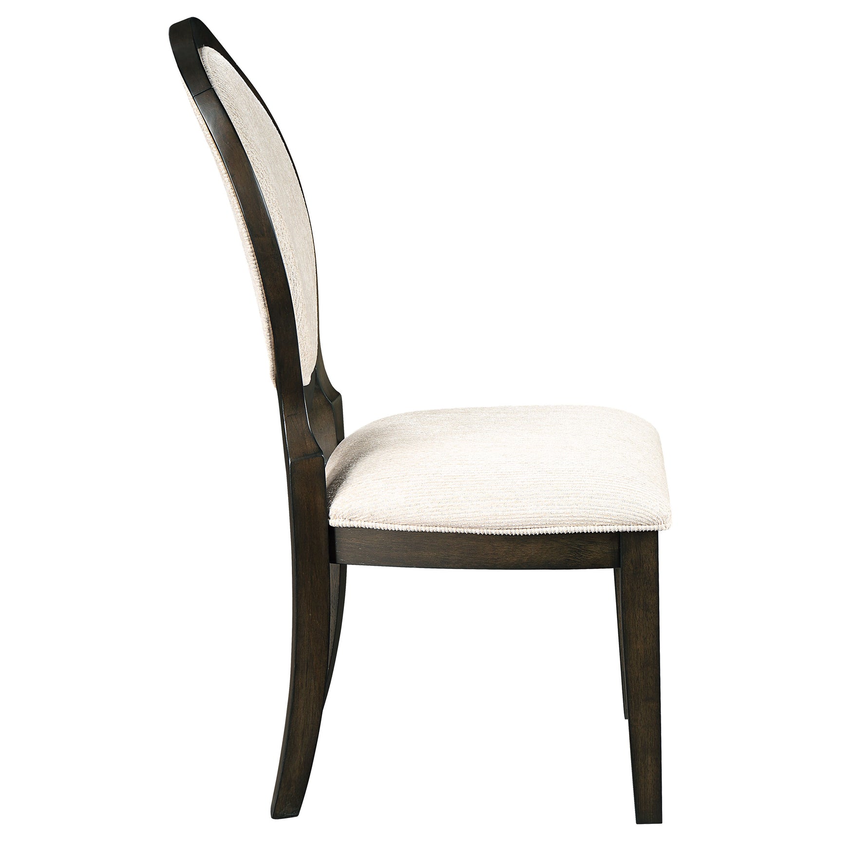 Twyla Oval Back Dining Side Chair Dark Cocoa (Set of 2) - Tampa Furniture Outlet
