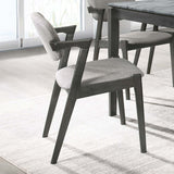 Stevie Padded Wood Dining Arm Chair Black (Set of 2) - Tampa Furniture Outlet