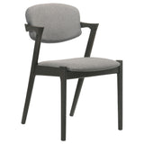 Stevie Padded Wood Dining Arm Chair Black (Set of 2) - Tampa Furniture Outlet
