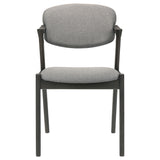Stevie Padded Wood Dining Arm Chair Black (Set of 2) - Tampa Furniture Outlet