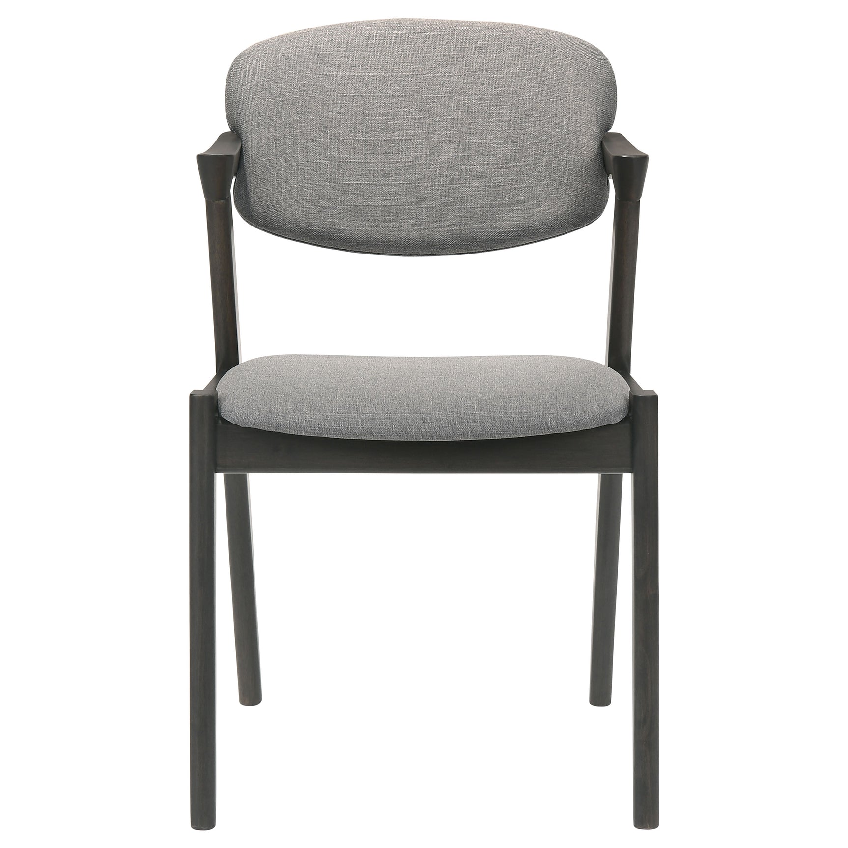Stevie Padded Wood Dining Arm Chair Black (Set of 2) - Tampa Furniture Outlet