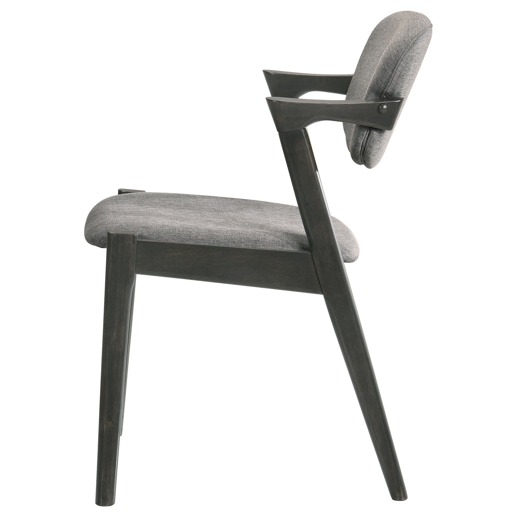 Stevie Padded Wood Dining Arm Chair Black (Set of 2) - Tampa Furniture Outlet