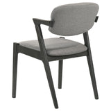 Stevie Padded Wood Dining Arm Chair Black (Set of 2) - Tampa Furniture Outlet