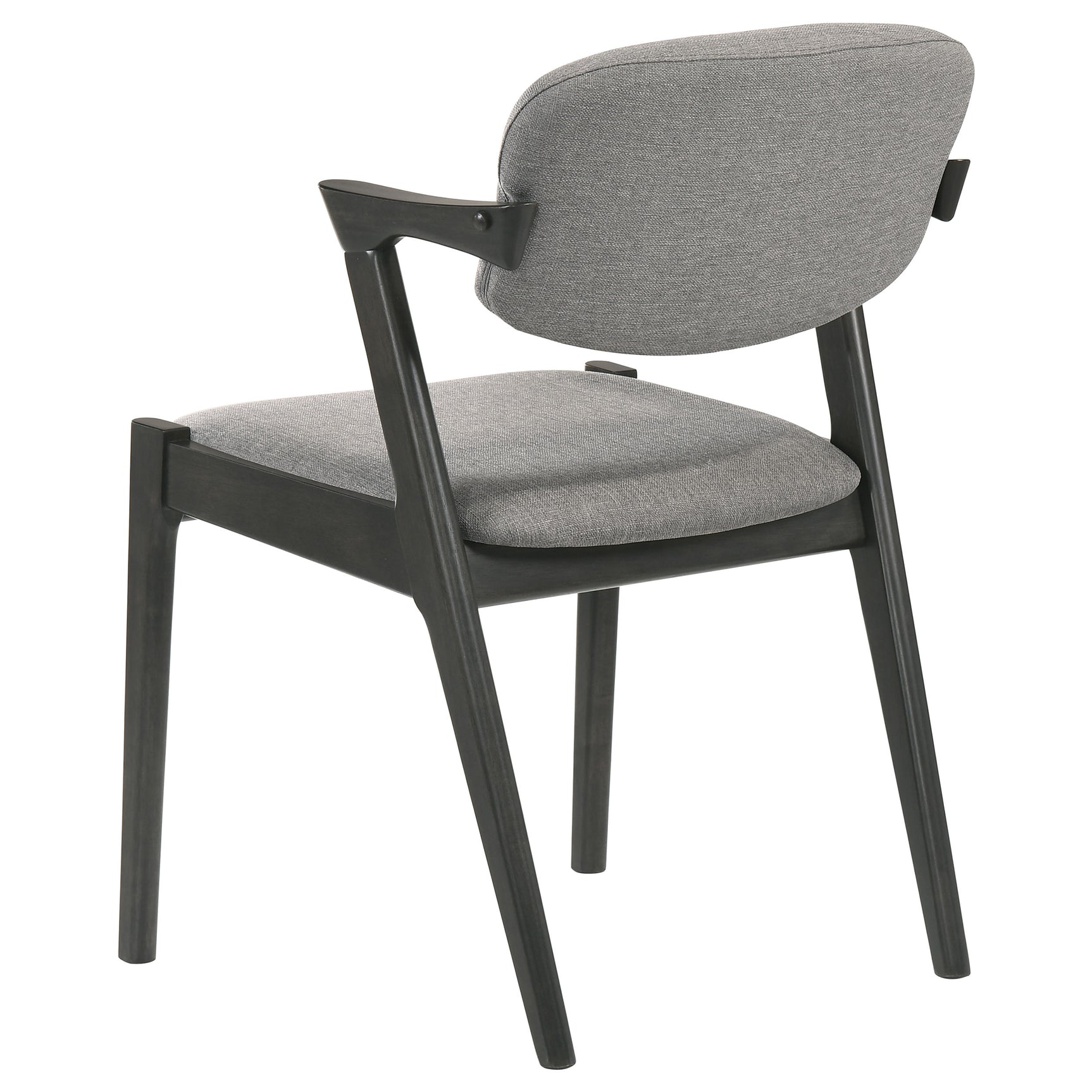 Stevie Padded Wood Dining Arm Chair Black (Set of 2) - Tampa Furniture Outlet
