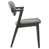 Stevie Padded Wood Dining Arm Chair Black (Set of 2) - Tampa Furniture Outlet