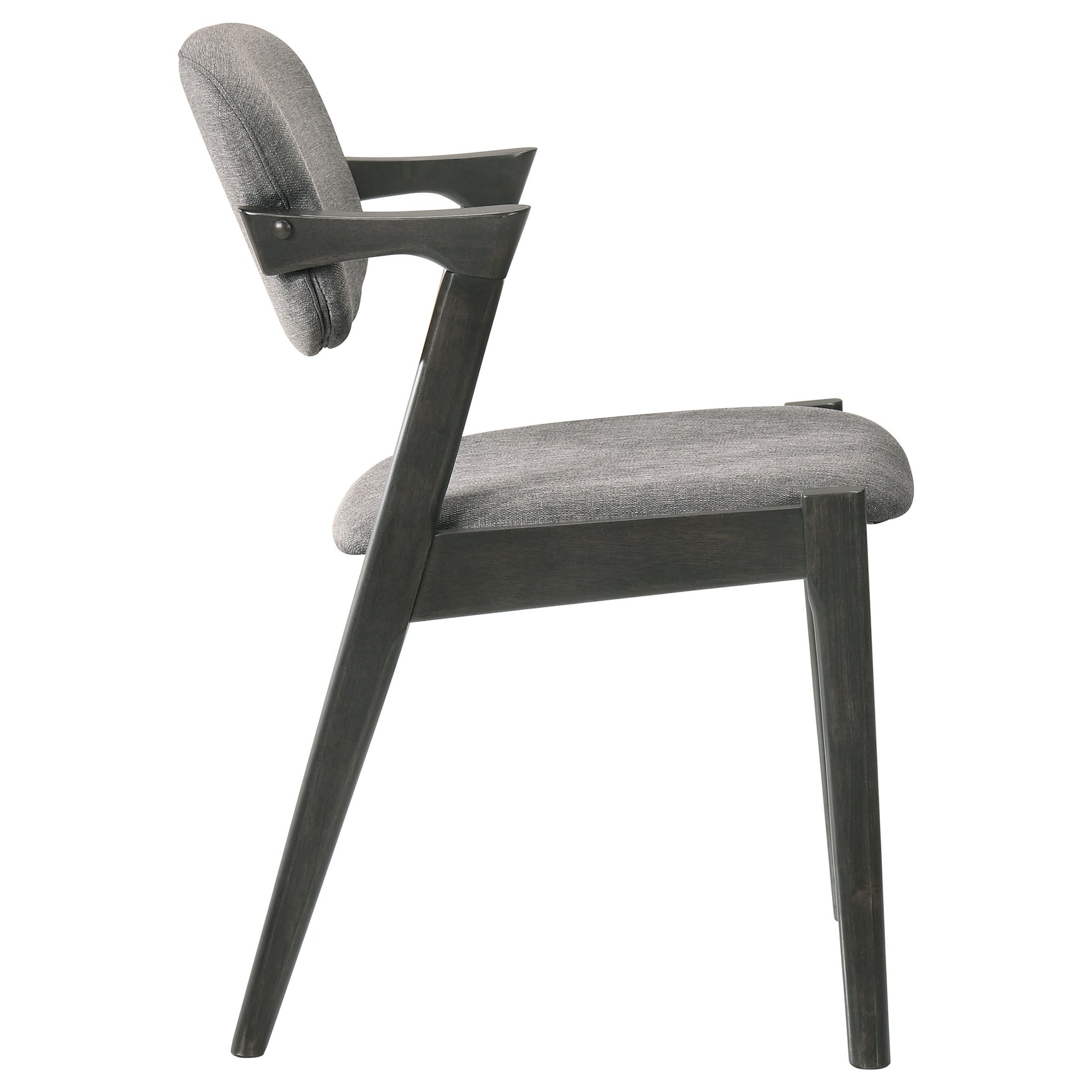 Stevie Padded Wood Dining Arm Chair Black (Set of 2) - Tampa Furniture Outlet