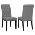 Tampa Furniture Outlet - Coaster - Alana Fabric Upholstered Dining Side Chair Grey (Set of 2) - 115162