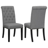 Tampa Furniture Outlet - Coaster - Alana Fabric Upholstered Dining Side Chair Grey (Set of 2) - 115162