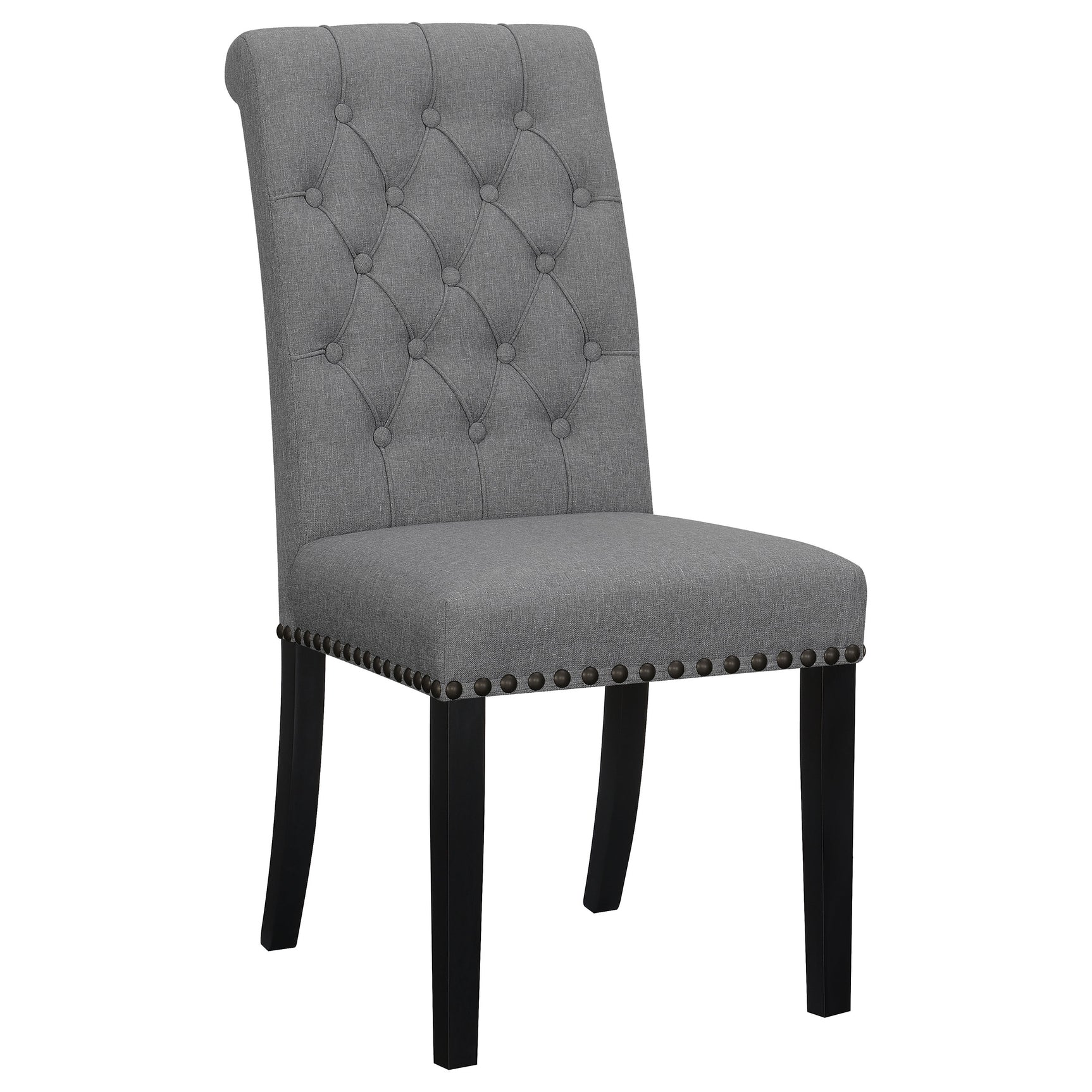 Alana Fabric Upholstered Dining Side Chair Grey (Set of 2) - Tampa Furniture Outlet