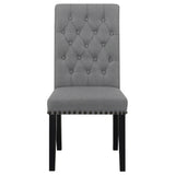 Alana Fabric Upholstered Dining Side Chair Grey (Set of 2) - Tampa Furniture Outlet