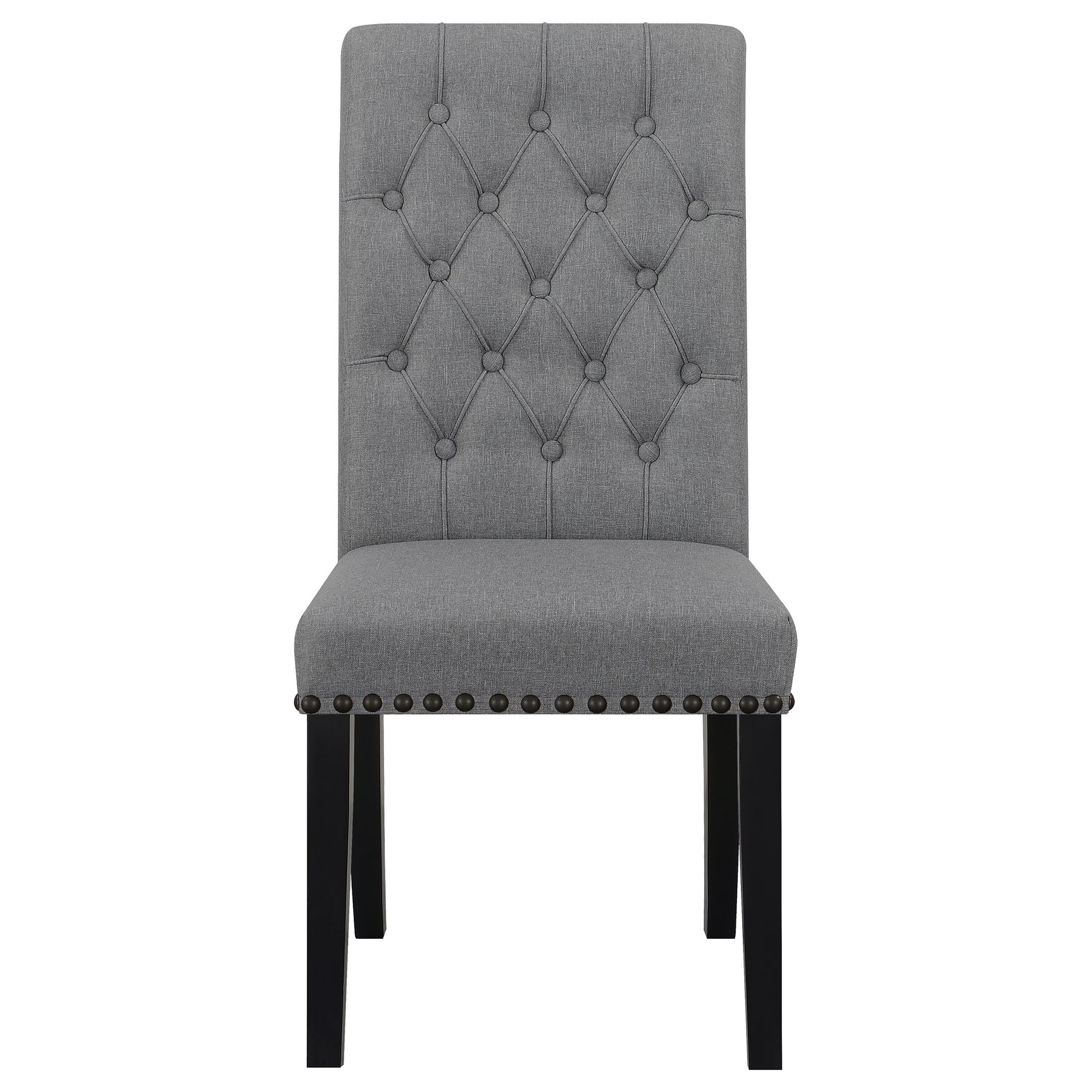 Alana Fabric Upholstered Dining Side Chair Grey (Set of 2) - Tampa Furniture Outlet