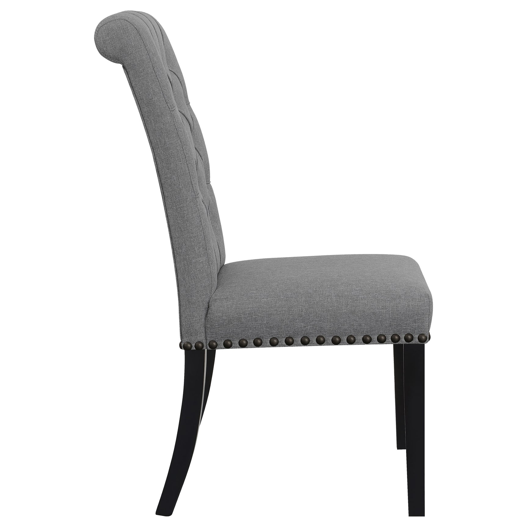 Alana Fabric Upholstered Dining Side Chair Grey (Set of 2) - Tampa Furniture Outlet