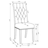 Alana Fabric Upholstered Dining Side Chair Grey (Set of 2) - Tampa Furniture Outlet