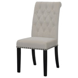 Alana Velvet Upholstered Dining Side Chair Sand (Set of 2) - Tampa Furniture Outlet