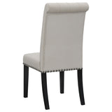 Alana Velvet Upholstered Dining Side Chair Sand (Set of 2) - Tampa Furniture Outlet