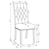 Alana Velvet Upholstered Dining Side Chair Sand (Set of 2) - Tampa Furniture Outlet
