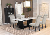 Alana Velvet Upholstered Dining Side Chair Sand (Set of 2) - Tampa Furniture Outlet