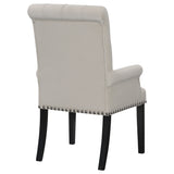 Alana Velvet Upholstered Dining Arm Chair Sand - Tampa Furniture Outlet