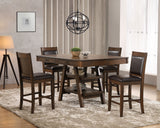 Tampa Furniture Outlet - Coaster - Dewey 5-piece Rectangular Dining Table Set Walnut - 115208-S5