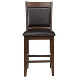 Dewey Upholstered Counter Chair Walnut (Set of 2) - Tampa Furniture Outlet