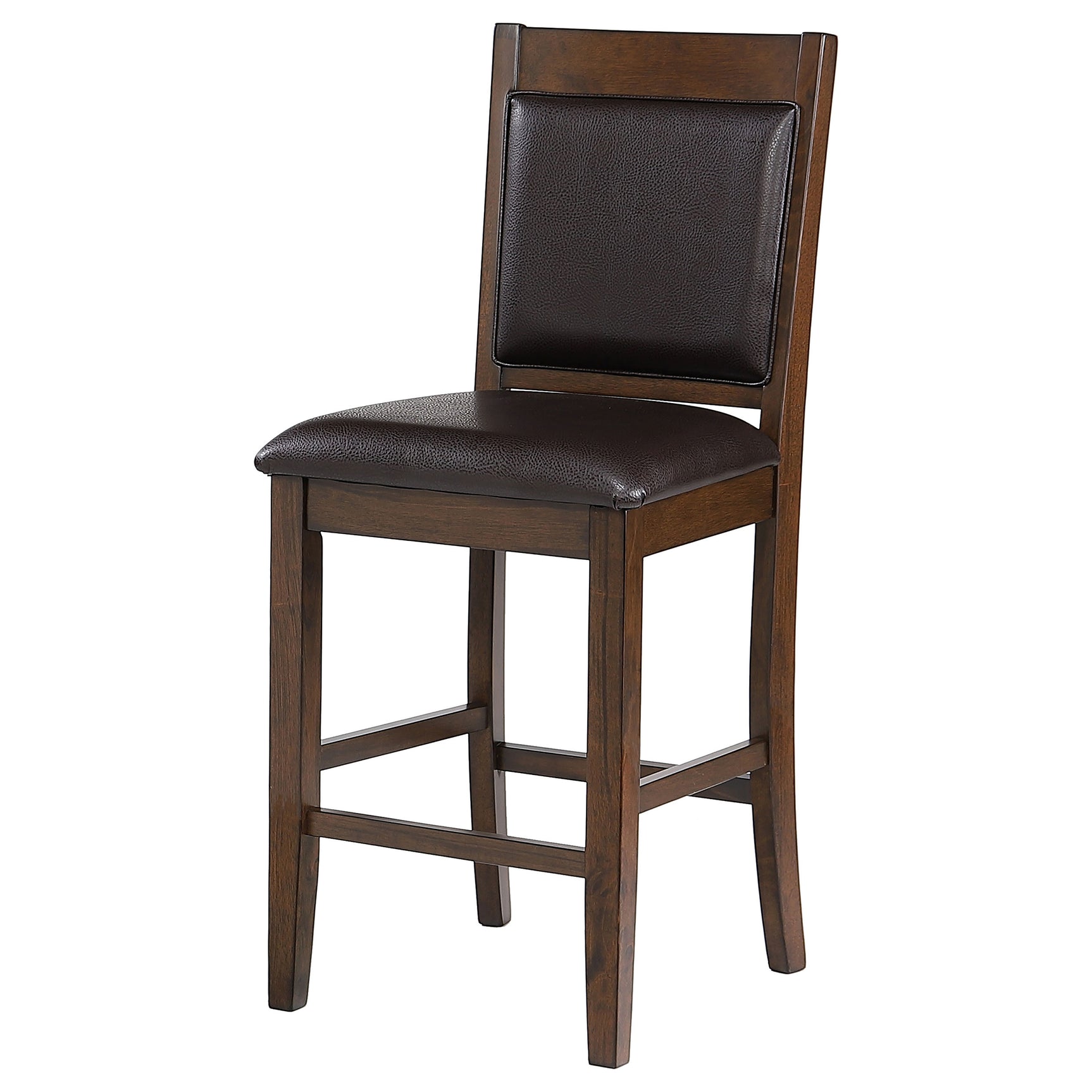 Dewey Upholstered Counter Chair Walnut (Set of 2) - Tampa Furniture Outlet