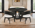 Tampa Furniture Outlet - Coaster - Leandro 5-piece Round Dining Table Set Burnished Black - 115390-S5A
