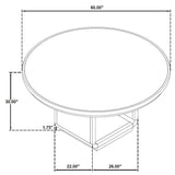 Leandro 5-piece Round Dining Table Set Burnished Black