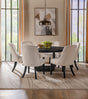 Tampa Furniture Outlet - Coaster - Leandro 7-piece Round Dining Table Set Burnished Black - 115390-S7
