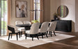Tampa Furniture Outlet - Coaster - Leandro 9-piece Rectangular Dining Table Set Burnished Black - 115391-S9