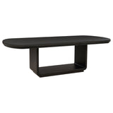 Tampa Furniture Outlet - Coaster - Leandro 78-inch Extension Dining Room Table Burnished Black - 115391