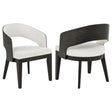 Tampa Furniture Outlet - Coaster - Leandro Upholstered Dining Arm Chair Cream (Set of 2) - 115393