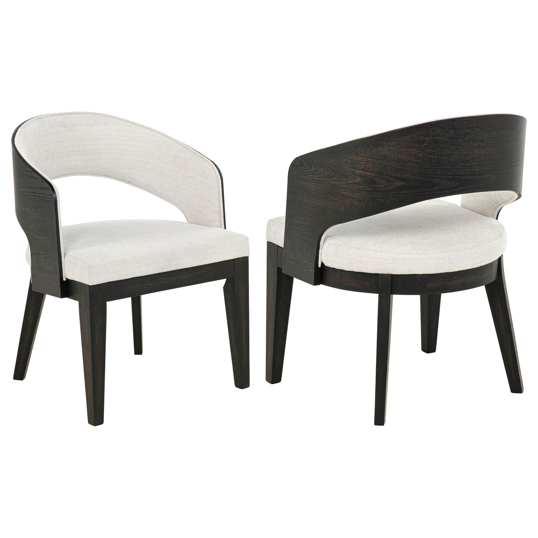 Tampa Furniture Outlet - Coaster - Leandro Upholstered Dining Arm Chair Cream (Set of 2) - 115393