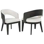 Tampa Furniture Outlet - Coaster - Leandro Upholstered Dining Arm Chair Cream (Set of 2) - 115393