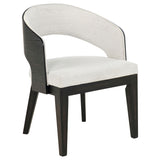 Leandro Upholstered Dining Arm Chair Cream (Set of 2)