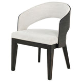 Leandro Upholstered Dining Arm Chair Cream (Set of 2)