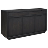 Tampa Furniture Outlet - Coaster - Leandro 2-drawer Dining Sideboard Server Burnished Black - 115395