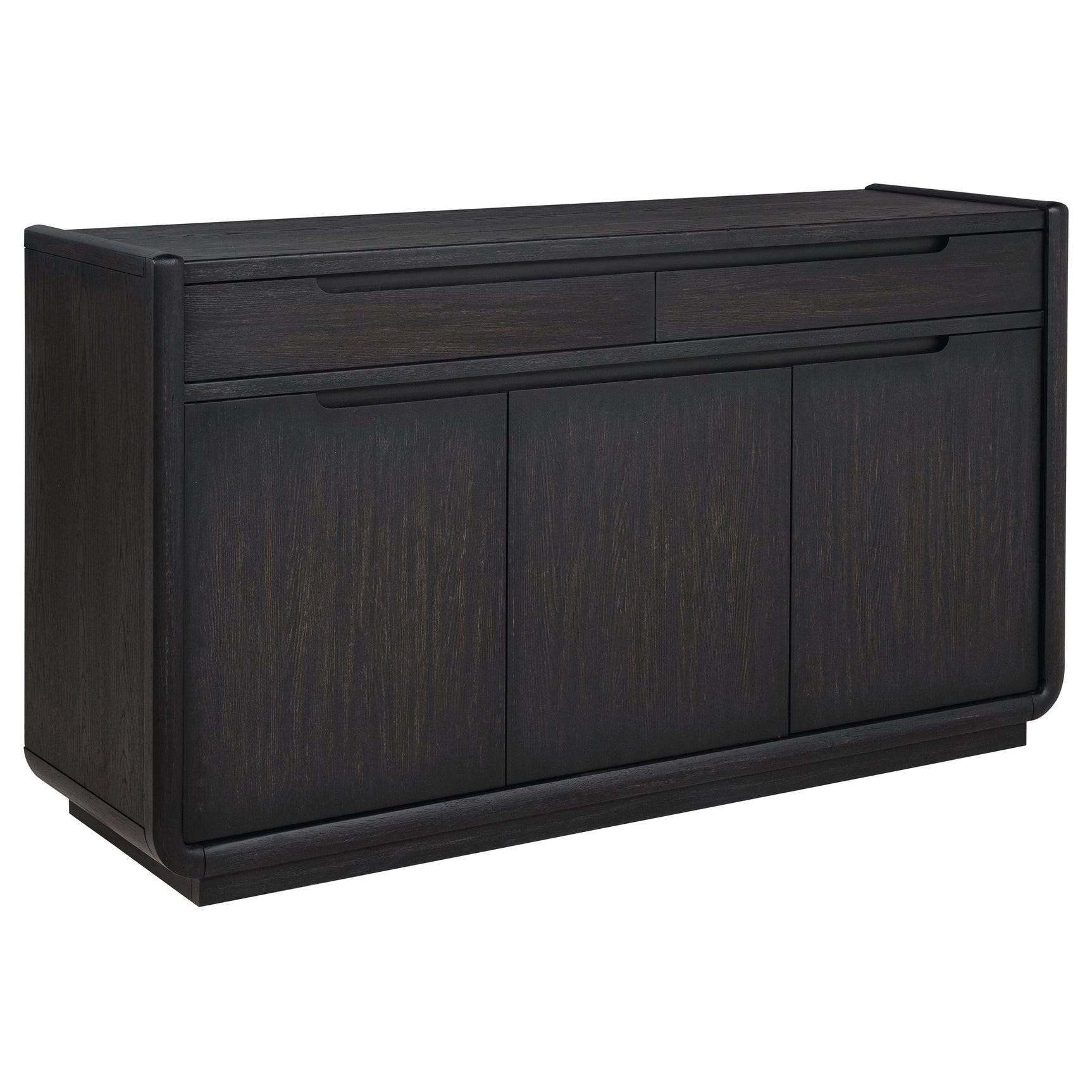 Tampa Furniture Outlet - Coaster - Leandro 2-drawer Dining Sideboard Server Burnished Black - 115395