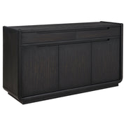 Tampa Furniture Outlet - Coaster - Leandro 2-drawer Dining Sideboard Server Burnished Black - 115395