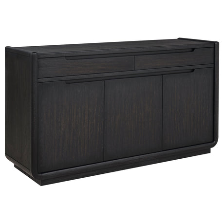 Tampa Furniture Outlet - Coaster - Leandro 2-drawer Dining Sideboard Server Burnished Black - 115395