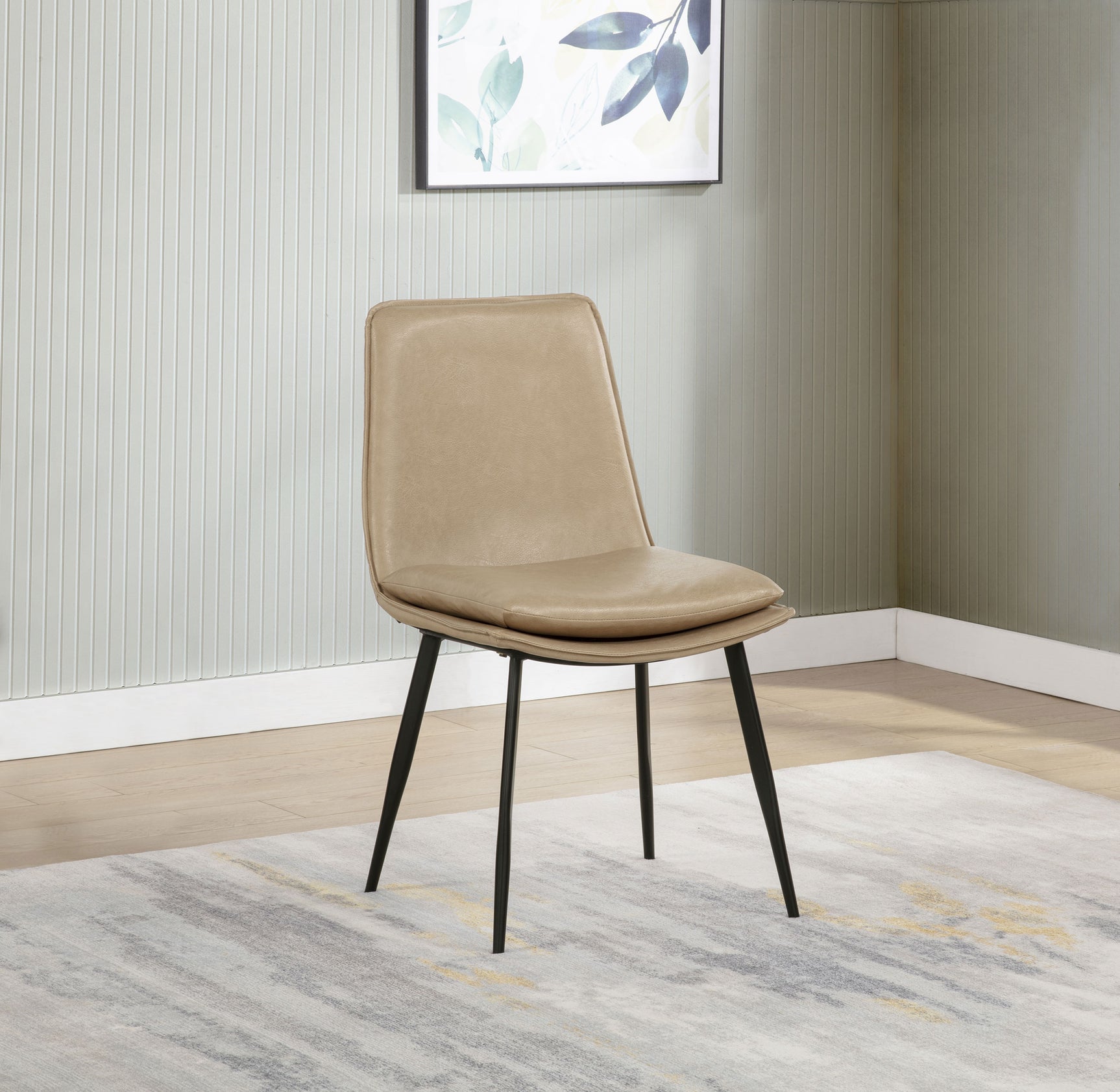 Ortega Upholstered Dining Side Chair Tan (Set of 2)