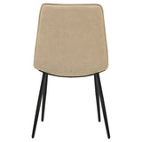 Ortega Upholstered Dining Side Chair Tan (Set of 2)