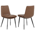 Tampa Furniture Outlet - Coaster - Ortega Upholstered Dining Side Chair Coffee (Set of 2) - 115472