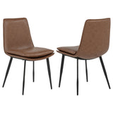 Tampa Furniture Outlet - Coaster - Ortega Upholstered Dining Side Chair Coffee (Set of 2) - 115472