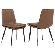 Tampa Furniture Outlet - Coaster - Ortega Upholstered Dining Side Chair Coffee (Set of 2) - 115472