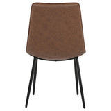 Ortega Upholstered Dining Side Chair Coffee (Set of 2) - Tampa Furniture Outlet