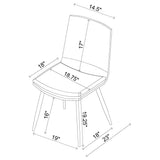 Ortega Upholstered Dining Side Chair Coffee (Set of 2) - Tampa Furniture Outlet