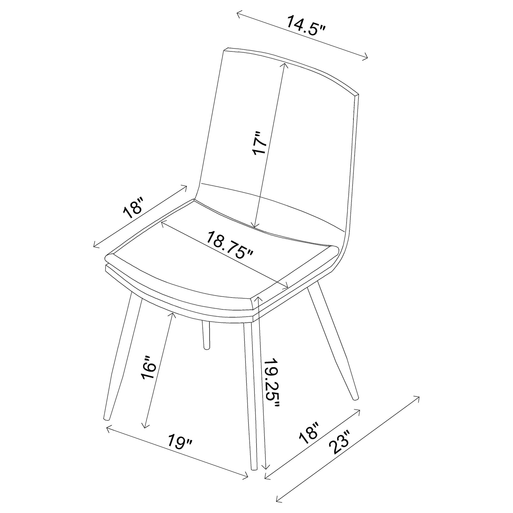 Ortega Upholstered Dining Side Chair Coffee (Set of 2) - Tampa Furniture Outlet