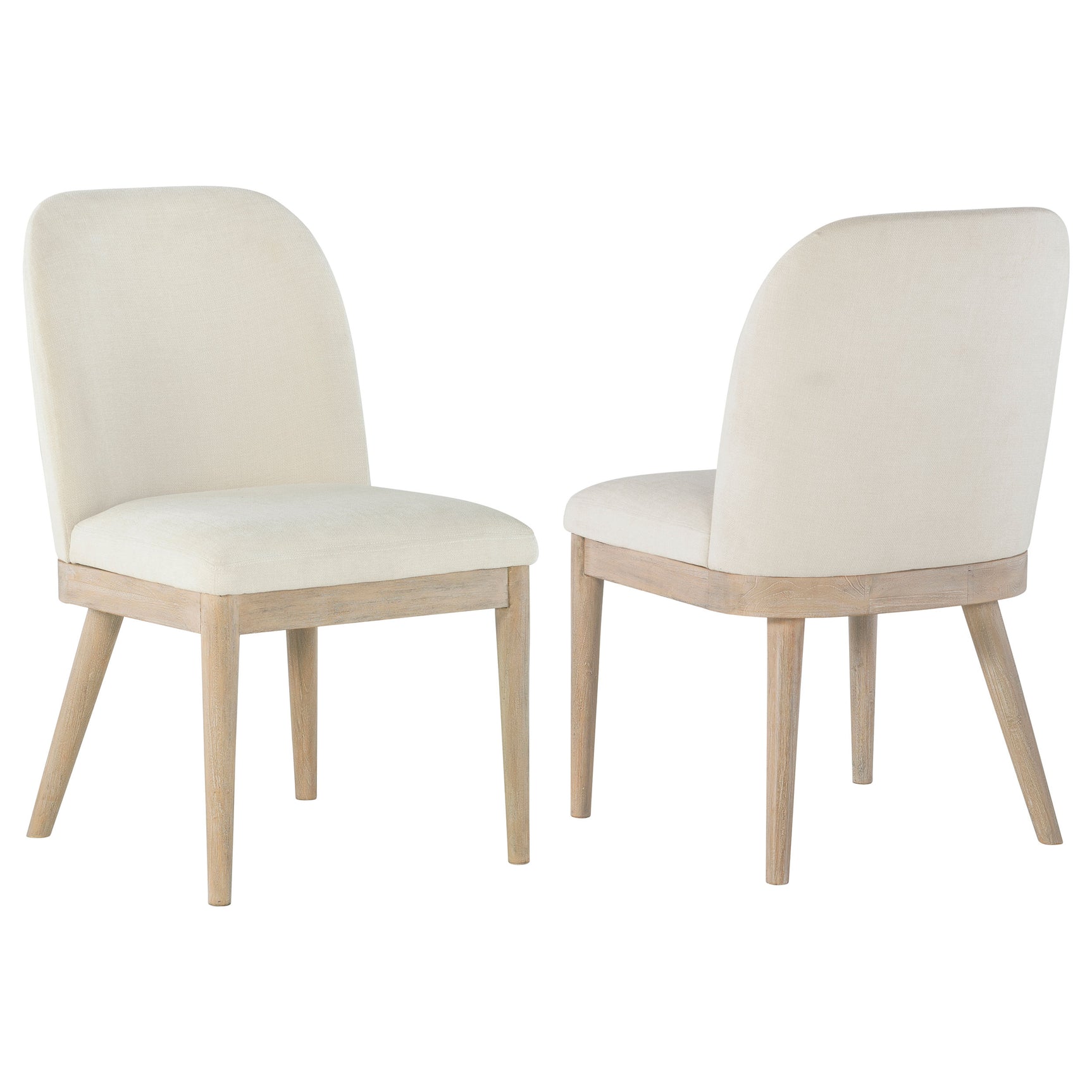 Tampa Furniture Outlet - Coaster - Solano Upholstered Dining Side Chair Beige (Set of 2) - 115502