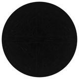 Florence Round 60-inch Pedestal Base Dining Table Black - Tampa Furniture Outlet