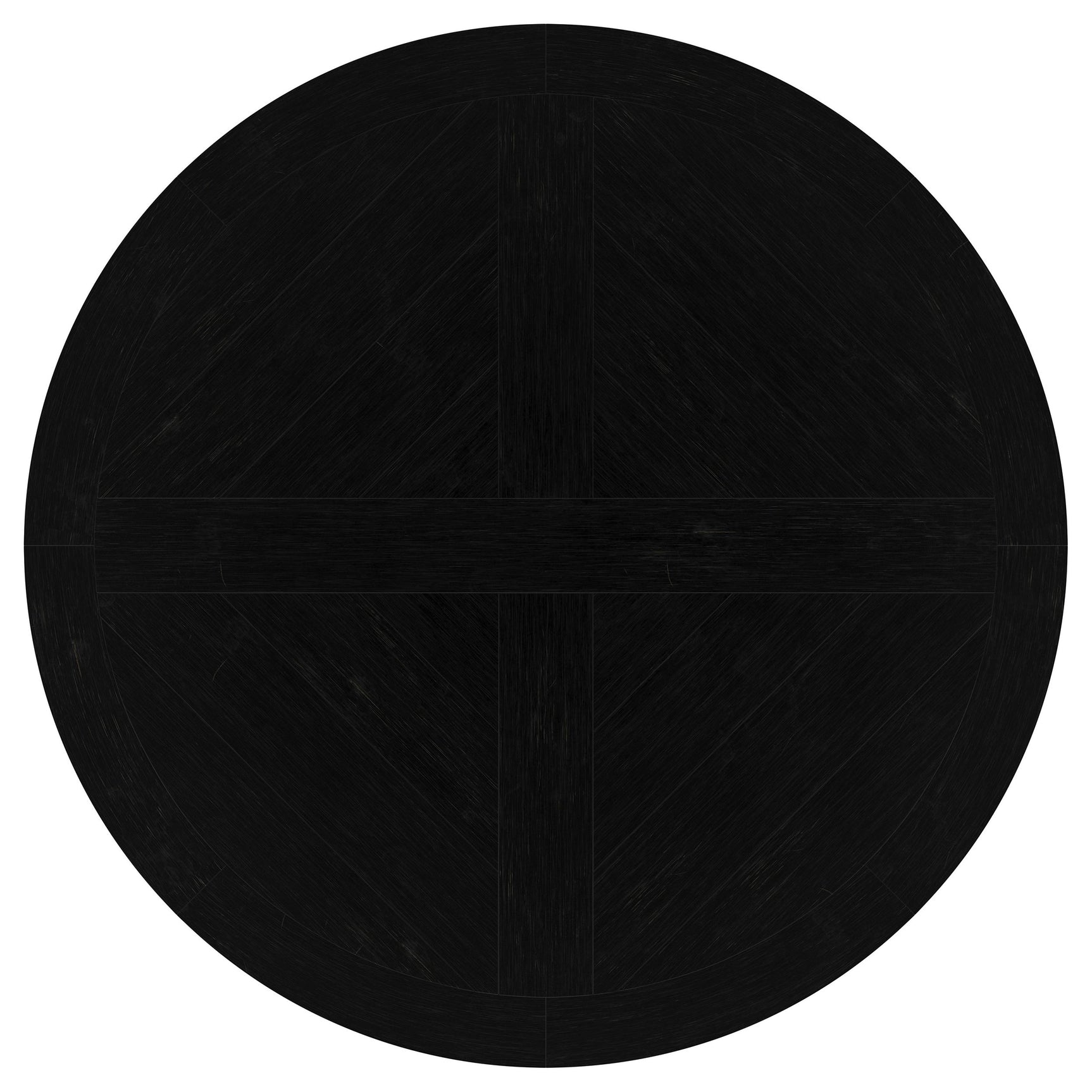 Florence Round 60-inch Pedestal Base Dining Table Black - Tampa Furniture Outlet